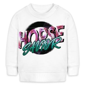 Idée de cadeau cerf Quarter Horse Geek - Sweat bébé bio Stanley/Stella - crème - Devant