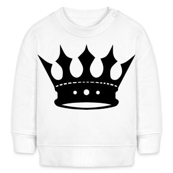 Krone Kronen Royal Majestät King königlich Thron - Baby Organic Sweatshirt Baby Changer von Stanley/Stella - Creme - Vorne