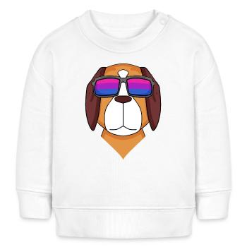 Cadeau de chien bisexuel Saint-Bernard - Sweat bébé bio Stanley/Stella - crème - Devant
