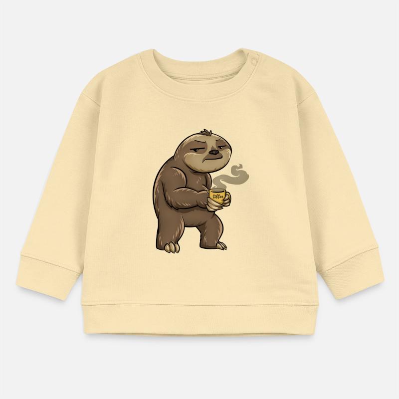 Faultier Kaffee Baby Organic Sweatshirt Baby Changer von Stanley/Stella