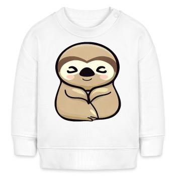 Süßes Faultier, Minimalistisches Tierdesign - Baby Organic Sweatshirt Baby Changer von Stanley/Stella - Creme - Vorne
