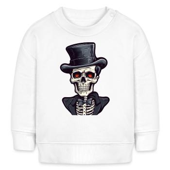 Squelette Halloween Gentleman - Sweat bébé bio Stanley/Stella - crème - Devant
