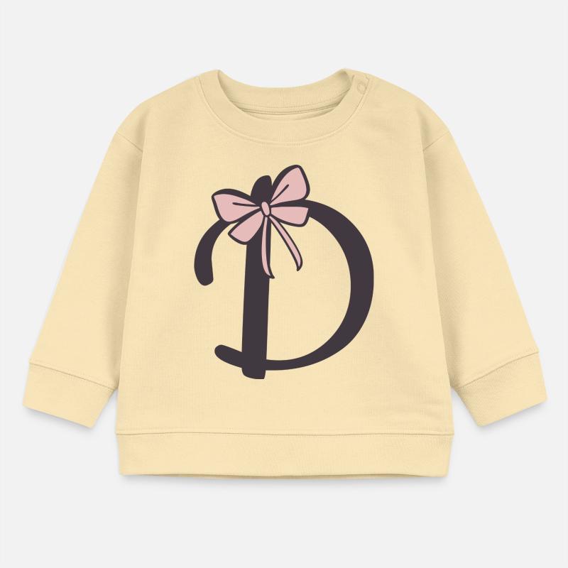 Anfangsbuchstabe D Schleifchen Baby Organic Sweatshirt Baby Changer von Stanley/Stella