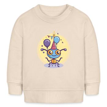 Ant Birthday Baby - Baby Sweatshirt by Stanley/Stella - soft Ecru - Front