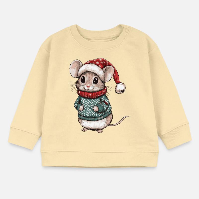 Mouse Christmas Comic Baby Sweatshirt by Stanley/Stella
