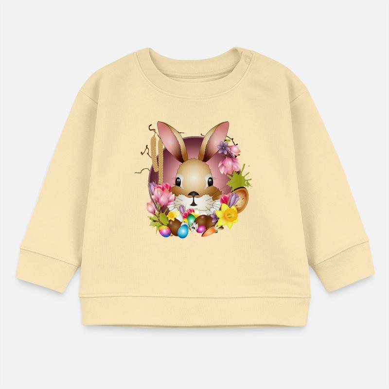 Adorable Easter bunny with Easter decoration Baby Sweatshirt by Stanley/Stella