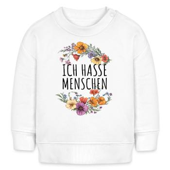 Je déteste les gens fleurs - Sweat bébé bio Stanley/Stella - crème - Devant