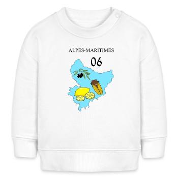 Alpes maritimes - Sweat bébé bio Stanley/Stella - crème - Devant