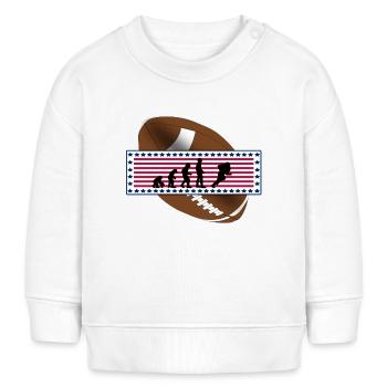 EVOLUTION AMERICAN FOOTBALL USA Flag Cadeau - Sweat bébé bio Stanley/Stella - crème - Devant