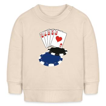 Poker - Sweat bébé bio Stanley/Stella - écru doux - Devant