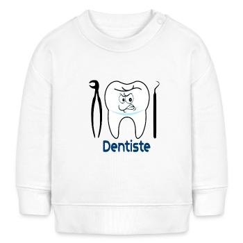 Dentiste - Sweat bébé bio Stanley/Stella - crème - Devant