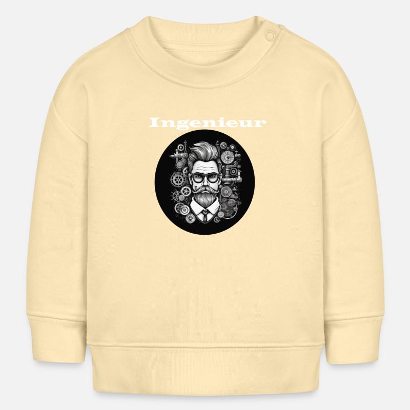 Ingénieur blanc - Sweat bébé bio Stanley/Stella - crème