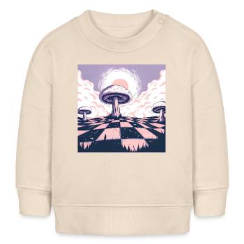 Dreamscape Pilz-Wunderland - Baby Organic Sweatshirt Baby Changer von Stanley/Stella - Natur - Vorne