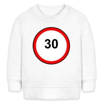 Tempo 30 Sign Pattern - Baby Sweatshirt by Stanley/Stella - cream - Front