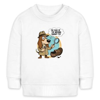 Chien détective et jouet disparu - Sweat bébé bio Stanley/Stella - crème - Devant