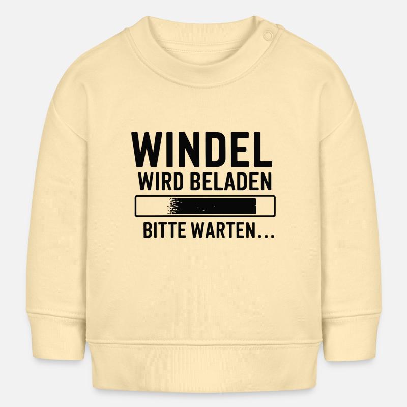 Windel wird beladen - Baby Organic Sweatshirt Baby Changer von Stanley/Stella - Creme