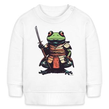 Grenouille avec katana - Sweat bébé bio Stanley/Stella - crème - Devant