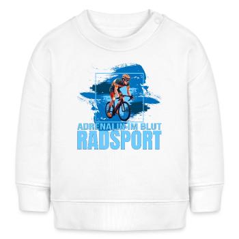 Adrenalin im Blut - Radsport - Baby Organic Sweatshirt Baby Changer von Stanley/Stella - Creme - Vorne