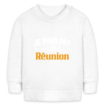 je peux pas j ai Réunion - Sweat bébé bio Stanley/Stella - crème - Devant