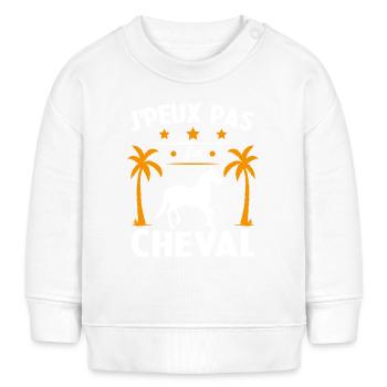 Ich kann nicht, ich habe ein Pferd - Baby Organic Sweatshirt Baby Changer von Stanley/Stella - Creme - Vorne
