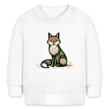 Le renard élégant - Sweat bébé bio Stanley/Stella - crème - Devant