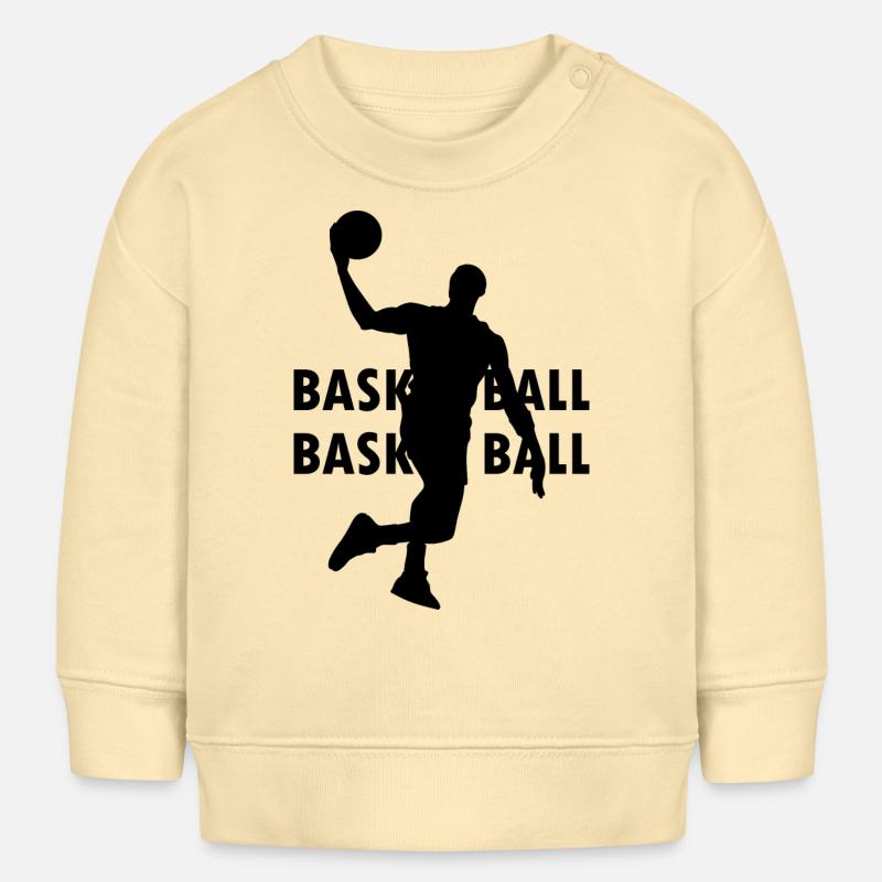 Basket-ball - Sweat bébé bio Stanley/Stella - crème