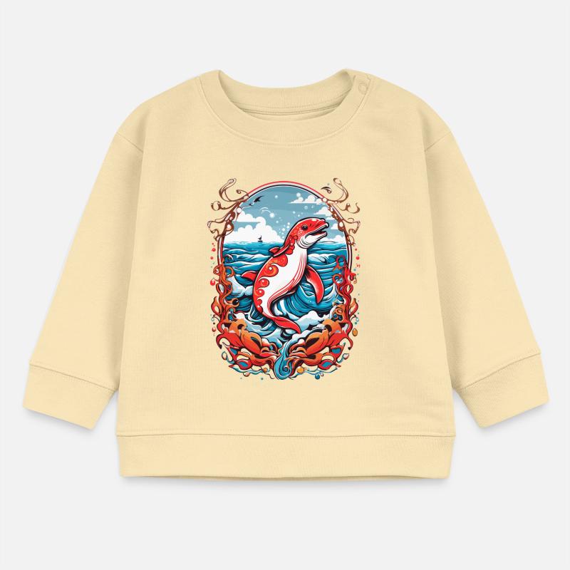 Meeresbewohner Baby Organic Sweatshirt Baby Changer von Stanley/Stella