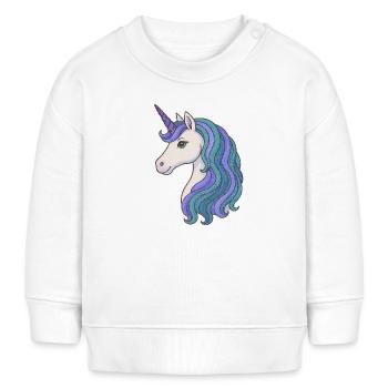 Pastel Unicorn Mane Portrait - Baby Sweatshirt by Stanley/Stella - cream - Front
