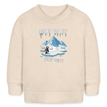 Mais pourquoi Penguin - Sweat bébé bio Stanley/Stella - écru doux - Devant