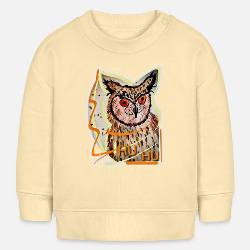 Hibou - Sweat bébé bio Stanley/Stella - crème