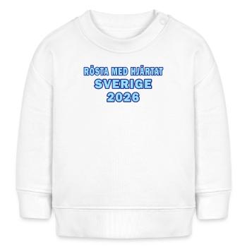 Votez avec votre cœur Suède 2026 - Sweat bébé bio Stanley/Stella - crème - Devant