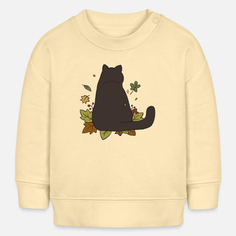 Chat d’automne #2 - Sweat bébé bio Stanley/Stella - crème