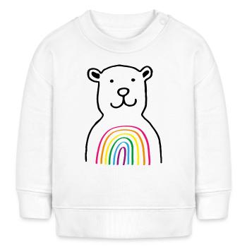 BAER RAINBOW de couleur noire - Sweat bébé bio Stanley/Stella - crème - Devant