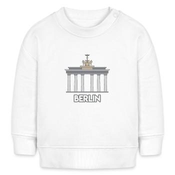 Sehenswürdigkeiten Brandenburger Tor Berlin - Baby Organic Sweatshirt Baby Changer von Stanley/Stella - Creme - Vorne