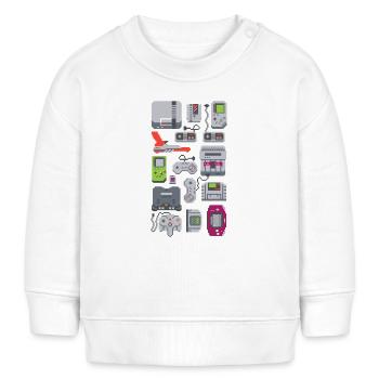 Retrogaming consoles - Baby Sweatshirt by Stanley/Stella - cream - Front