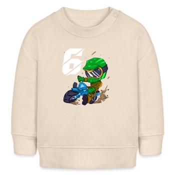 6 ans motocross enfants - Sweat bébé bio Stanley/Stella - écru doux - Devant