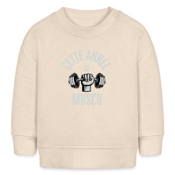 Dieses Jahr muskulös - Baby Organic Sweatshirt Baby Changer von Stanley/Stella - Natur - Vorne