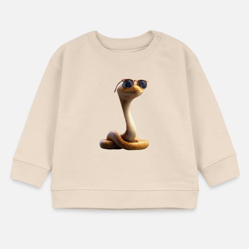Schlange Python Kobra Klapperschlange Schlangen Baby Organic Sweatshirt Baby Changer von Stanley/Stella