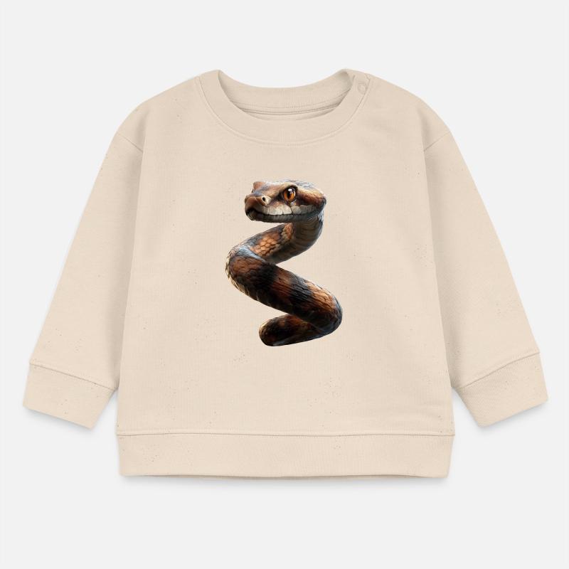 Schlange Python Kobra Klapperschlange Schlangen Baby Organic Sweatshirt Baby Changer von Stanley/Stella