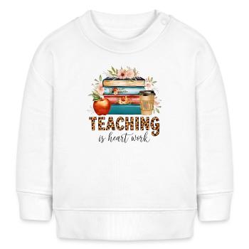 Lehre ist Herzensarbeit - Baby Organic Sweatshirt Baby Changer von Stanley/Stella - Creme - Vorne