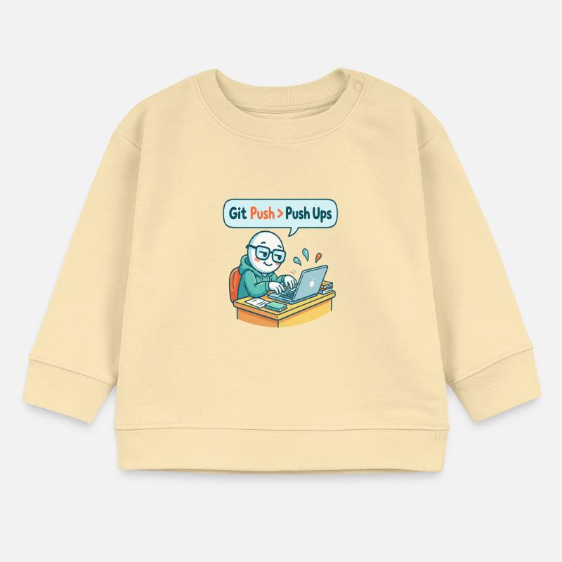 Git Push > Push Ups Baby Organic Sweatshirt Baby Changer von Stanley/Stella