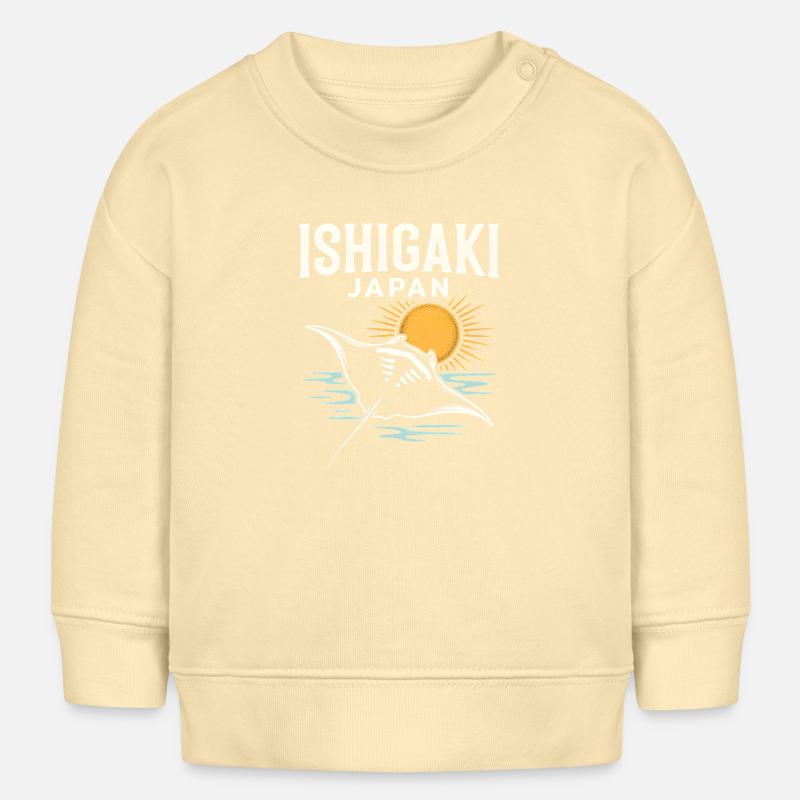 Ishigaki Japon soleil - Sweat bébé bio Stanley/Stella - crème
