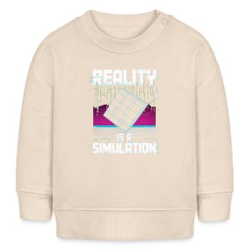 Realität ist eine Simulation - Baby Organic Sweatshirt Baby Changer von Stanley/Stella - Natur - Vorne