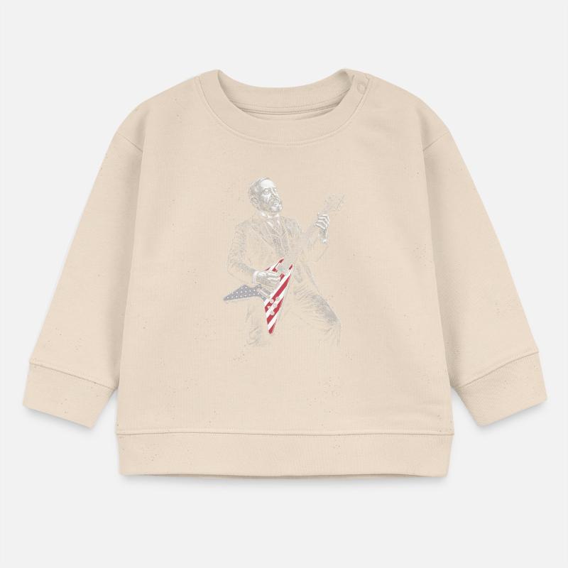 Benjamin Harrison Gitarrenheld mit Flagge Baby Organic Sweatshirt Baby Changer von Stanley/Stella