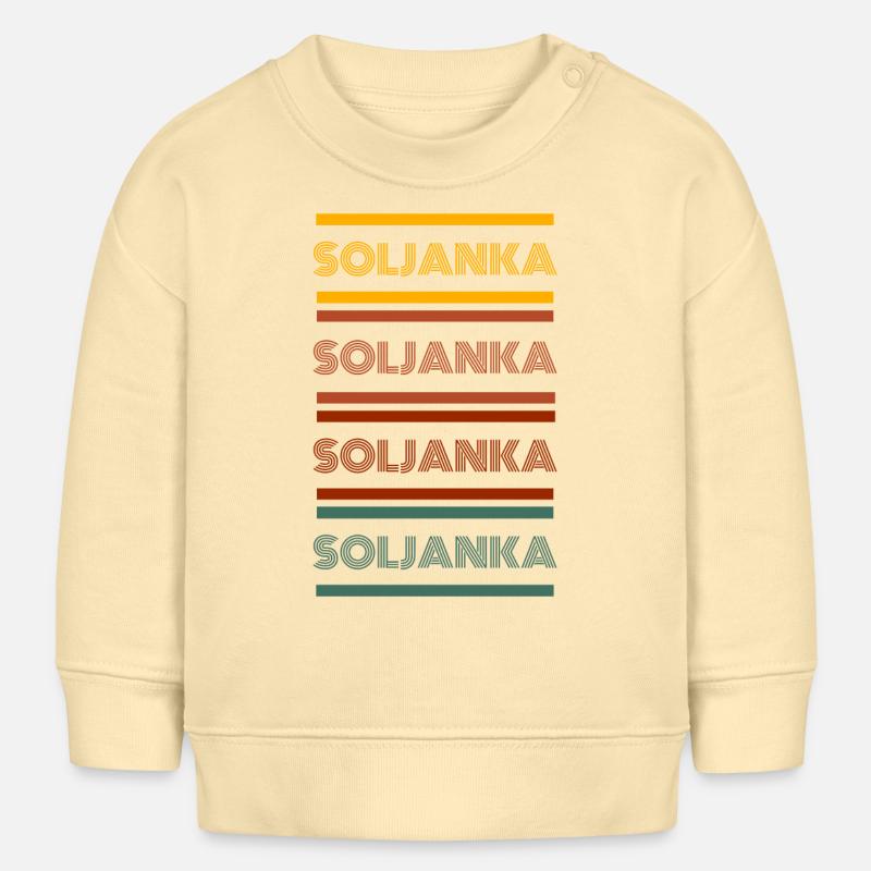 Rétro Solyanka - Sweat bébé bio Stanley/Stella - crème