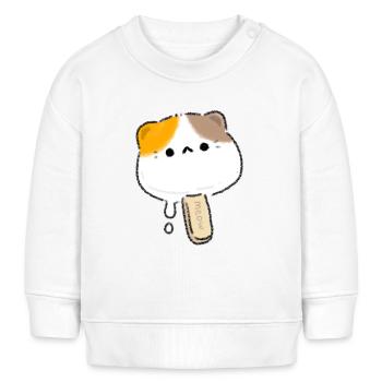Chat de la crème glacée - Sweat bébé bio Stanley/Stella - crème - Devant