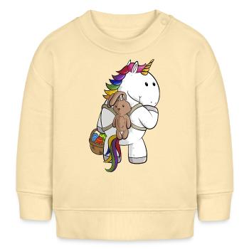 Oster Comic Einhorn - Baby Organic Sweatshirt Baby Changer von Stanley/Stella - Creme - Vorne