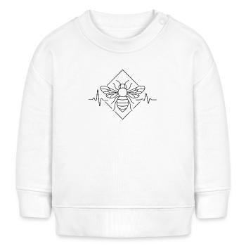 Buzzing Pulse - Puls der Biene - Baby Organic Sweatshirt Baby Changer von Stanley/Stella - Creme - Vorne