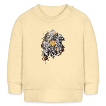 Noir Blossoms Accents d’orange - Sweat bébé bio Stanley/Stella - crème - Devant