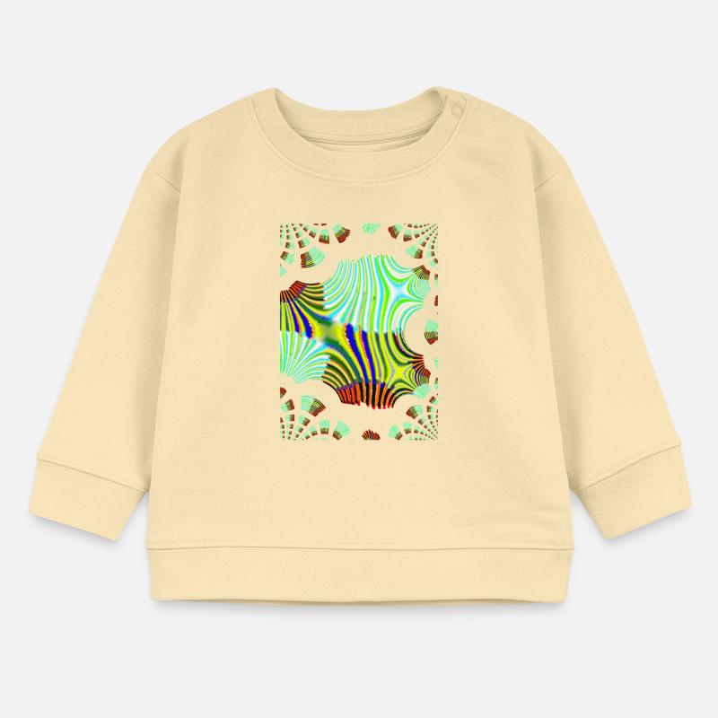 Psychedelic Neon Waves Pattern Baby Sweatshirt by Stanley/Stella